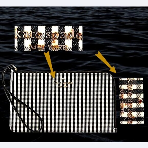 kate spade Bags Kate Spade Wristlet Lucy Jazzy Gingham Printed Medium Lzip Wristlet Poshmark